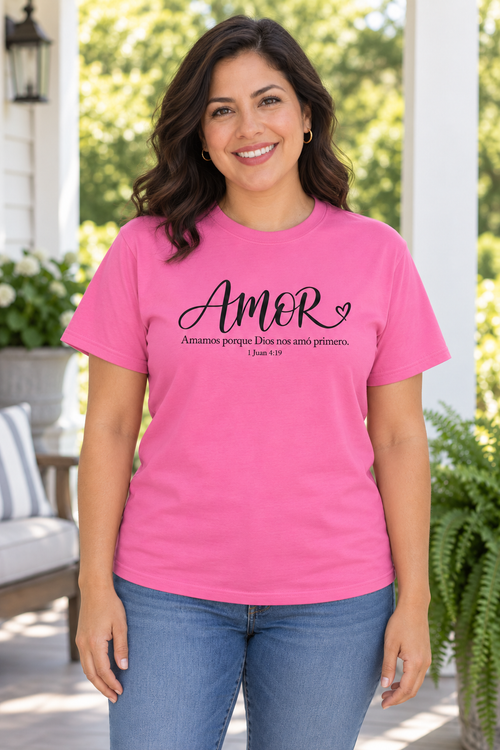 Amor | 1 Juan 4:19 | Camiseta Cristiana